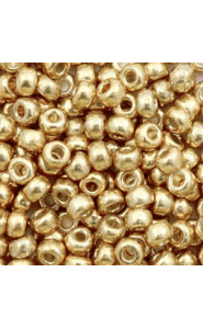 Miyuki rocailles Perlen 6/0 - Duracoat galvanized champagne 6-4204
